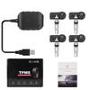 Android DVD TPMS USB Tire Alarm Auto Tire Pressure Monitoring System 4 Tire external / inner Sensors Temperature Alarm inner