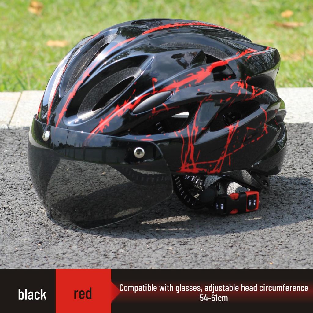 Unisex Mountain Bike Helmet with Goggles