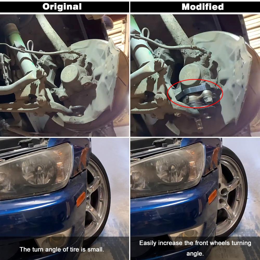 Billet Aluminum T-6061 Steering Lock Adapter Increasing Turn Angle About +25% Tuning Kit For Toyota JZX100 Lexus IS200 IS300