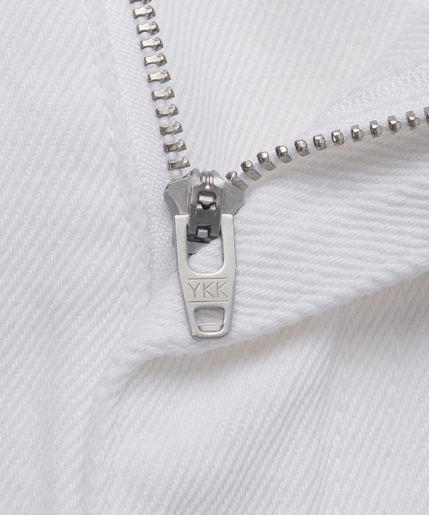 MINDBRIDGE [Couture] 9Oz Wide One-Pleat White Denim Pants