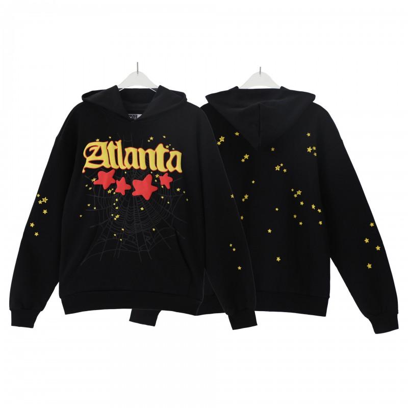 Mens Spiderweb Print Hooded Sweatshirt Casual Jogger Pants Set - Loose Fit Cotton Blend Streetwear Teens