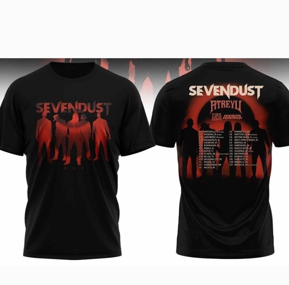 Sevendust New Album ONE and Spring 2026 US Tour Hoodie Or T shirt