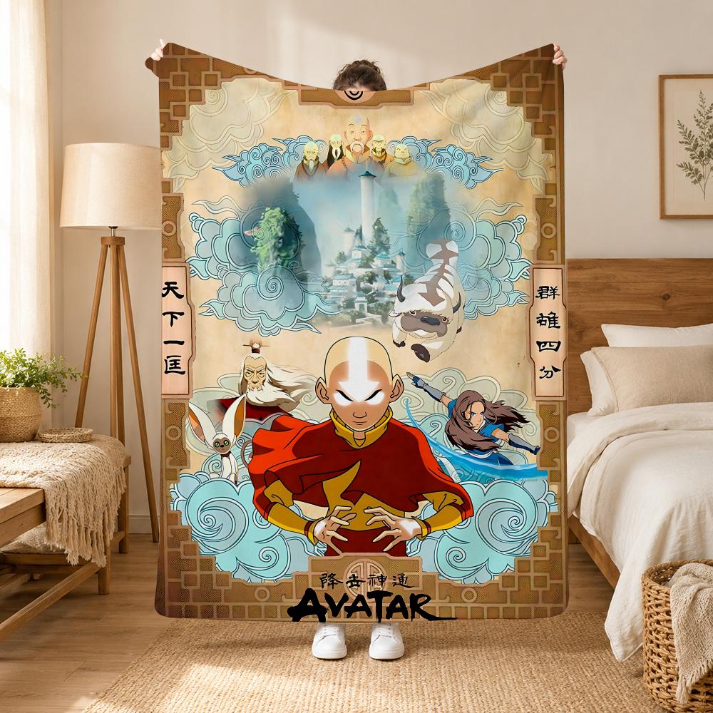 Avatar The Last Airbender Cartoon Throw 240g flannel blanket, suitable for sofas, beds, offices,  exquisite gift blankets