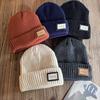 Style Woolen Beanie For Women And Men Thick Knit Cap With Wind Resistance For Autumn And Winter