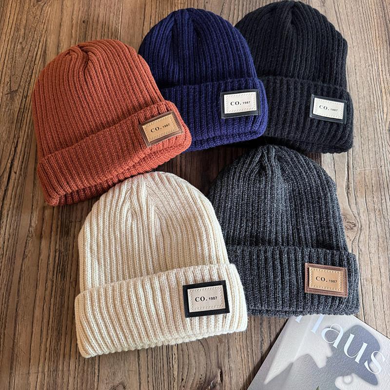 Style Woolen Beanie For Women And Men Thick Knit Cap With Wind Resistance For Autumn And Winter