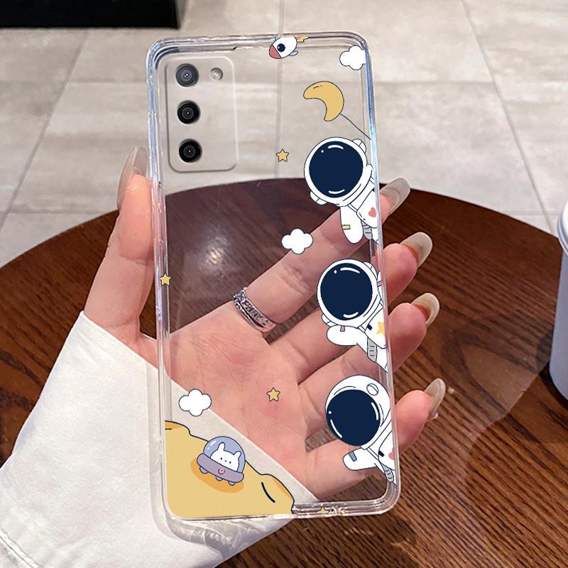 Jelly Casing For OPPO A56 5G/A53S 5G/A55 5G Fundas Capa Clear Silicone Soft TPU Back Cover Cute Cat Rabbit Heart Protective Case
