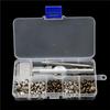 120pcs/set Leather Craft Repair Double Cap Rivets Tubular Metal Stud Fixing Tool