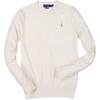 Polo SS25 Pony Embroidered Cotton Crew Neck Long Sleeve Knit Sweater Men Sweater Beige 710907256-005