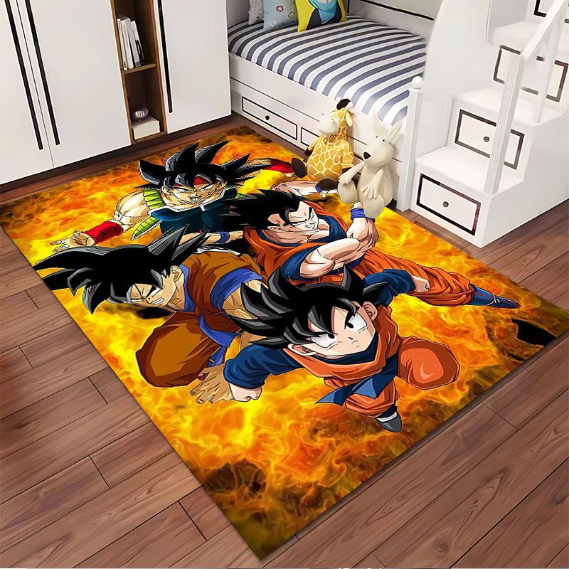 Dynamic Anime Hero Design Carpet suitable as a non-slip mat for the living room or bedroom sofa