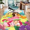 1pc Strawberry Princess4 Design Area Rug - Non-Slip, Soft & Cozy Floor Mat for Living Room, Bedroom, Office - Indoor/Outdoor Decorative Carpet