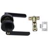 Matte Black Lever Door Handle Aluminum Alloy Door Knob Door Handle with Lock  Bedroom or Bathroom