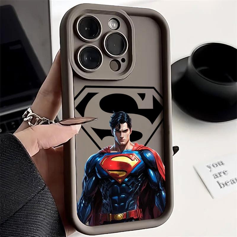 S-Supermans B-Batmans Phone Case For iPhone 17E 11 12 13 14 15 16 17 Pro Max Fundas 17 Air Plus 16e 13 Mini Silicone Back Cover
