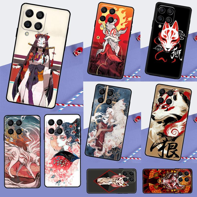 Аниме-лиса в японском стиле для Samsung Galaxy M11 M21 M31 M12 M13 M14 M15 M35 M55 M34 M54 M33 M53 M32 M52 M06 M16 Чехол