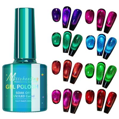 8 г дизайн маникюра, быстрая блестящая сушка, блестящий гель для ногтей, отличная насыщенность, гель для кошачьих глаз