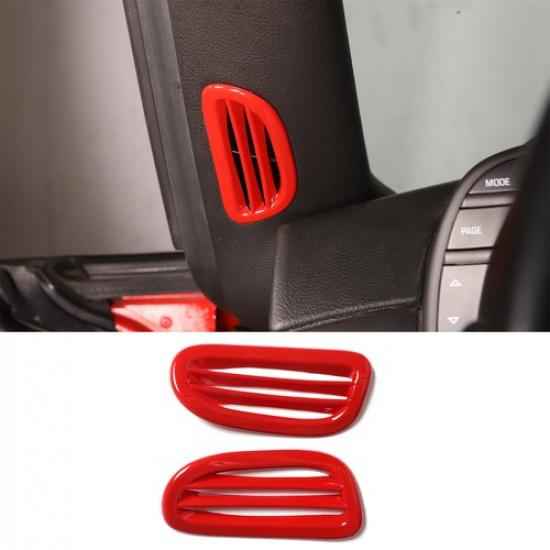 ABS Red A-Pillar Air Vent AC Outlet Cover Trim For Corvette C6 2005-13
