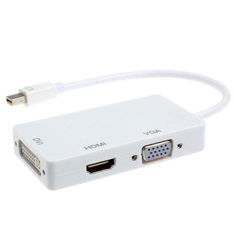 Адаптер DisplayPort Thunderbolt — DVI VGA HDMI 3-в-1 для MacBook iMac