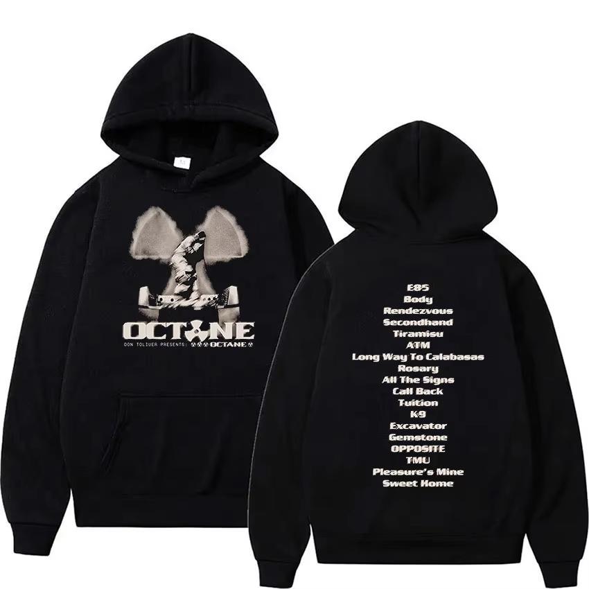Don Toliver Octane New Album 2026 Print Hoodie Y2K Men Women Harajuku Hip Hop Punk Pullover Sweatshirt Loose Cozy and Versatile