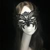 Venetian Masquerade Metal Mask With Rhinestones Half Face Halloween Party Stage Performance