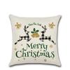 Новая льняная наволочка с рождественским принтом, декоративная наволочка для дома, дивана