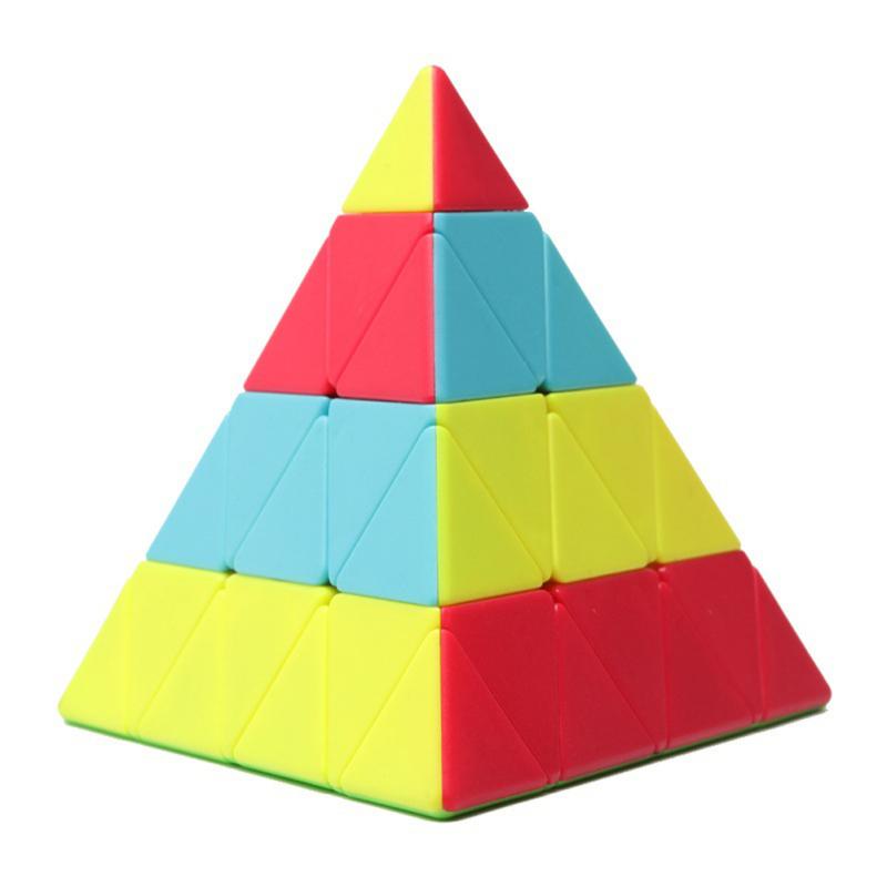 Pyramid Speed Cube Fast Smooth Turning Solid Durable Stickerless Frosted Puzzle Toy For Kids