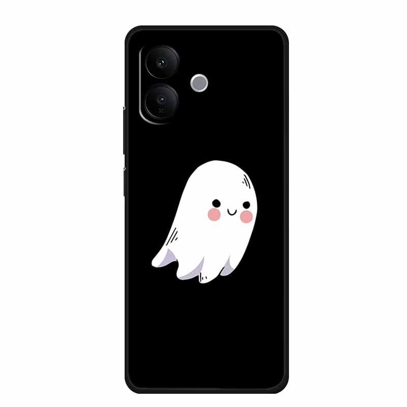 Черный силиконовый чехол для Vivo V60 Lite 4G Чехол Мультяшный кот Мягкая задняя крышка для Vivo V60 Lite 5G Чехол для телефона 6.77" Coque Funda Para