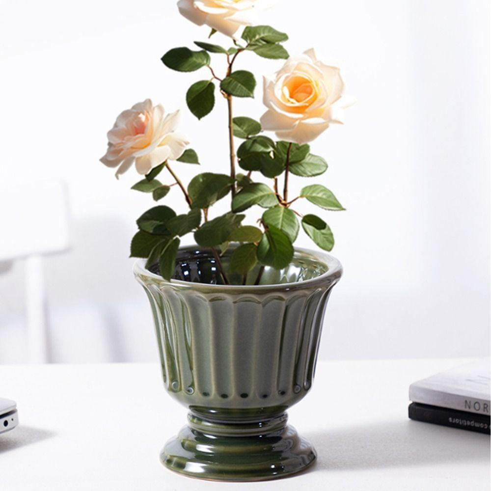 Nordic Ceramic Vase Vintage Style Garden Planter Home Office Decoration