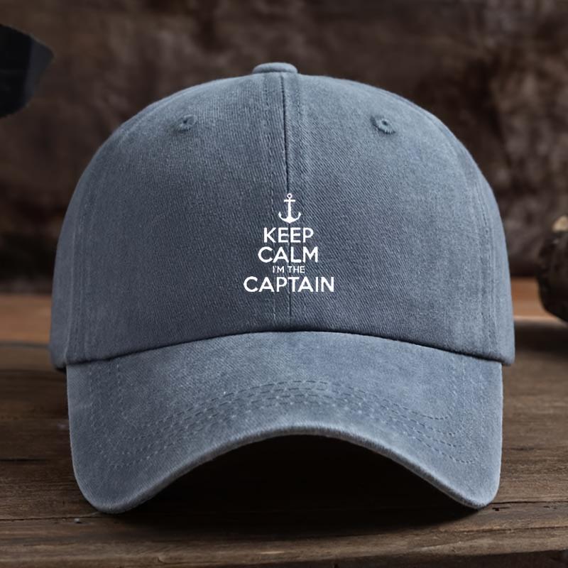 Стильная регулируемая дышащая бейсболка с принтом 'Keep I'M The Captain'