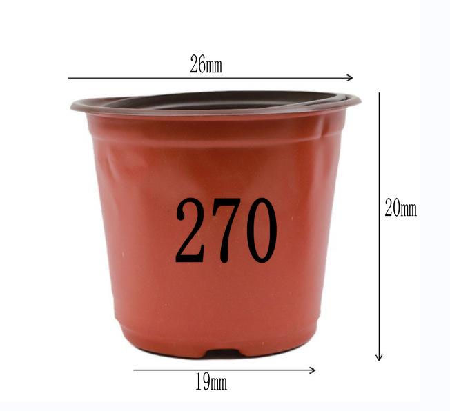 Two-Color Soft Plastic Flower Pot for Succulents, Seedlings, and Nursery, Thickened Nutrient Cup, Disposable Planting Pot.