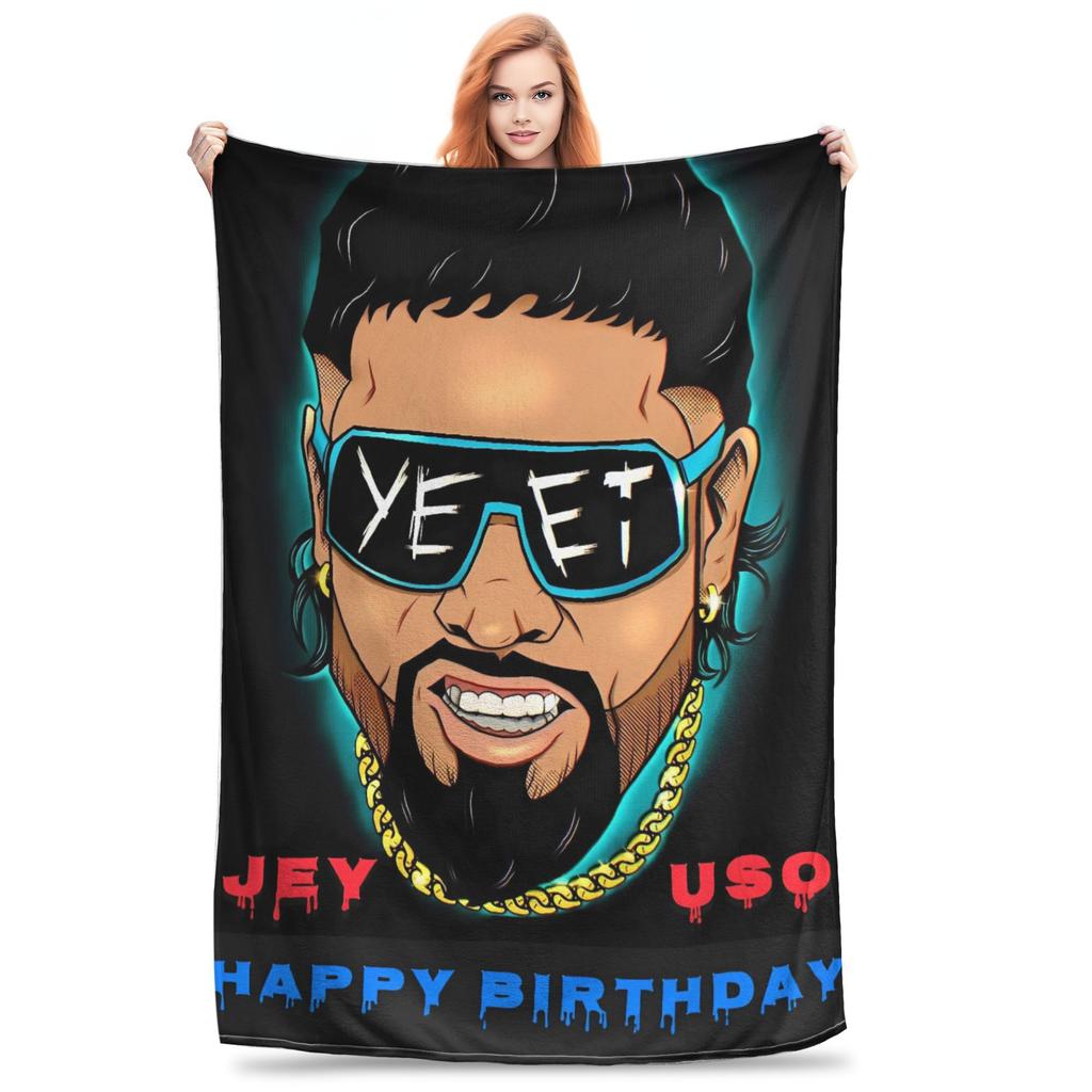 JEY YEET USO Борьба Теплое одеяло Детское плюшевое покрывало Смешное для дивана кресла Фланелевая простыня Покрывало для дивана-кровати