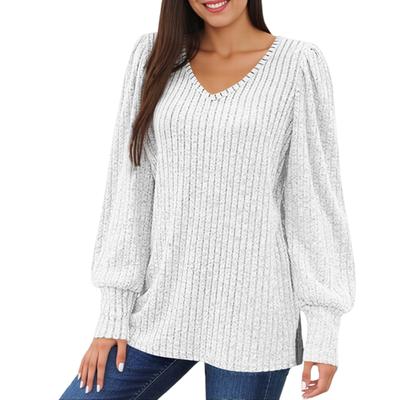 Женские Топы Дамский Отдых Круглый Вырез Плиссированная Футболка Длинные Рукава Модные Топы