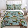 Fashion Ethnic Frame Horse Duvet Cover Comforter Bedding Set Soft Quilt Cover and Pillowcases for Teens Single/Double/Queen/King