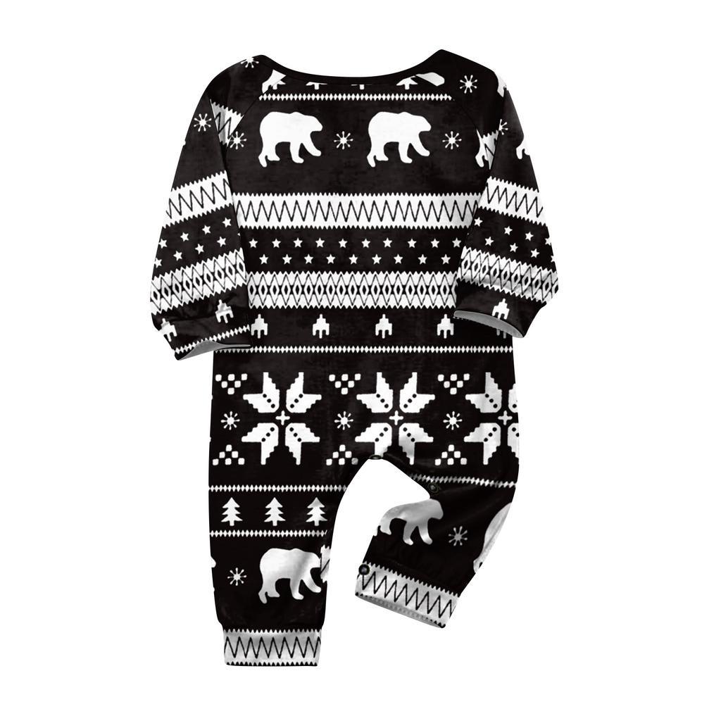 Christmas Prints Family Matching Long Sleeve Tops+Pants Set Family Matching Sets