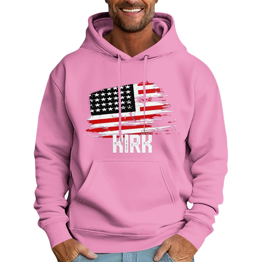 Casual Letter Print Men's Loose Hoodie