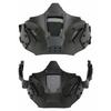 PHOENIX IKKI 2WAY FAST Helmet Compatible, Two-Band Anti-Fog, Breathable Mesh Face Guard, Tactical Gear, Airsoft Gear, Black