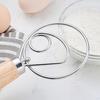 Датский венчик для теста с дубовой ручкой, миксер для муки из нержавеющей стали, стержни для смешивания яиц и крема, мешалка для муки, торта, кухонные инструменты для выпечки