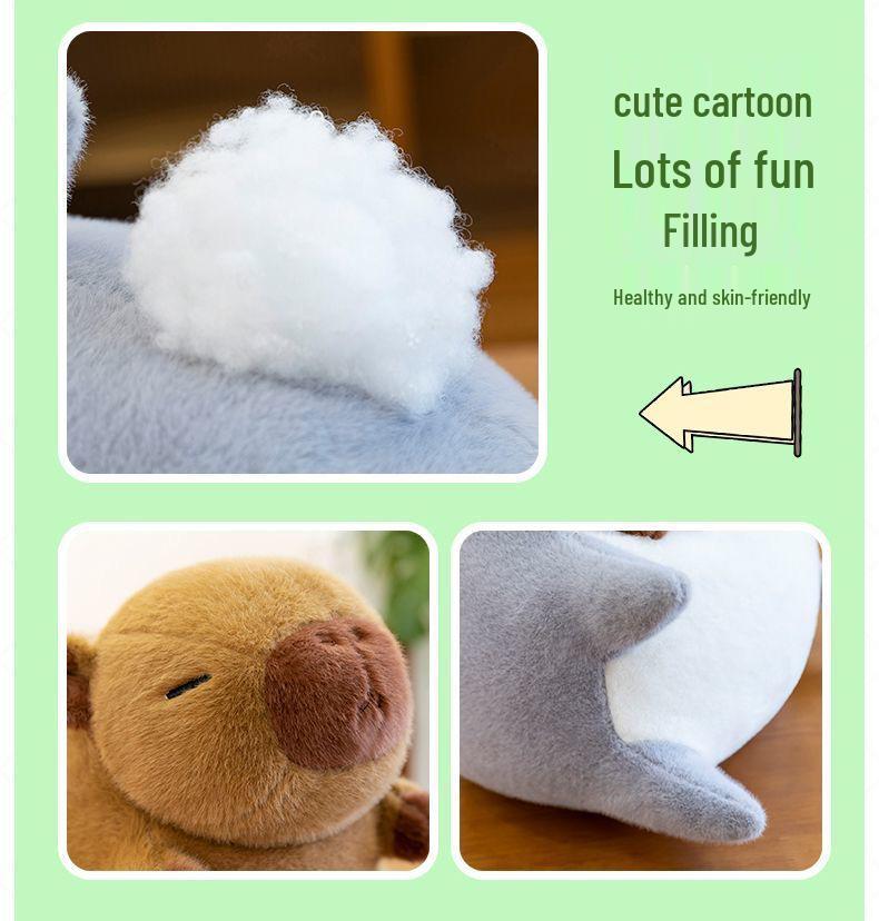 Трансграничная плюшевая подушка-трансформер «Динозавр-акула-капибара» - Большая кукла в подарок для девушки