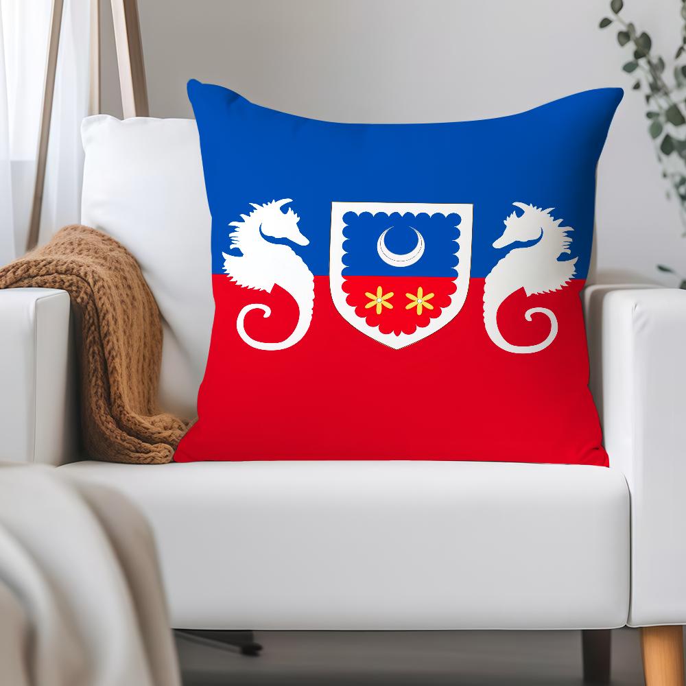 The Mayotte Flag Pillow Case Applicable Space For Guest Rooms Interiors Cars Office House Decoration