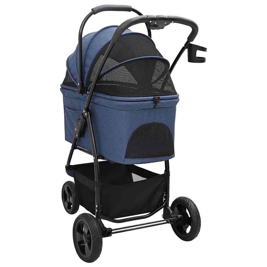 Foldable Pet Stroller Blue 78 x 54 x 101 cm Polyester
