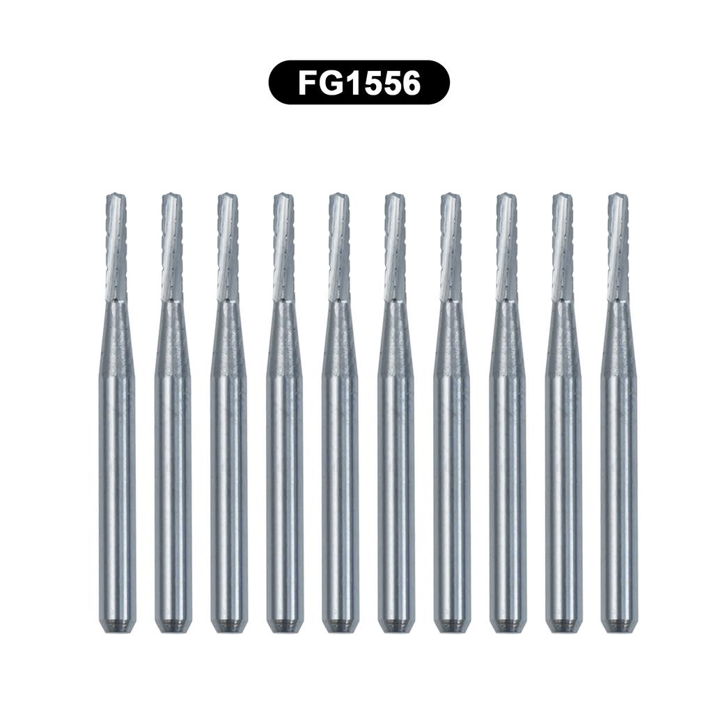 10Pcs/Box WellCK FG Dental Carbide Burs Dia 1.6mm For High Speed Tungsten Steel Burs FG330 FG556 FG245 FG34