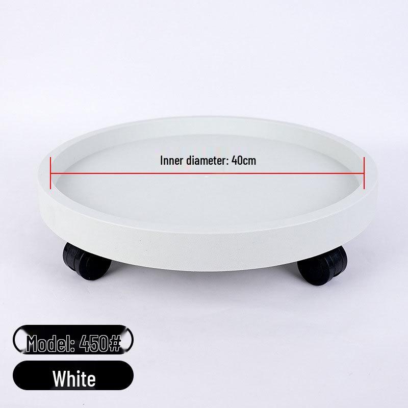 Flower Pot Tray with Universal Wheels, Thickened Resin Base, and Movable Casters