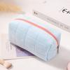 Cute Plush Makeup Bag for Women Portable Travel Small Cosmetic Bags Solid Color Zipper Toiletry Bag Washing Pouch Storage Bags
