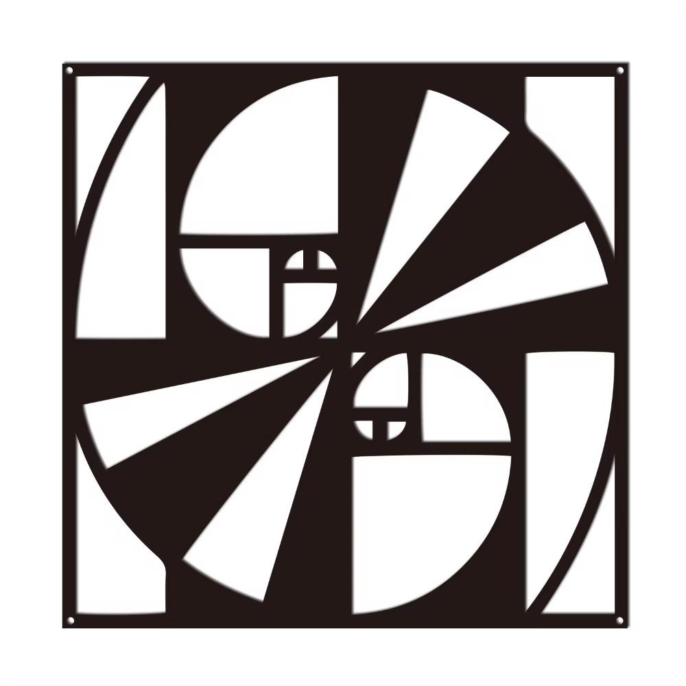 1 шт. Золотое сечение Металлическое настенное искусство – Современный и эстетичный дизайн | Идеально подходит для декора кабинета и комнаты терапевта | Стильные настенные украшения