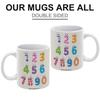 1 Pack 11oz White Ceramic Mug With Double-Sided Printed Design Perfect For Daily Drinking Moments And Excellent For Warm Gift Giving To Loved Ones