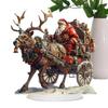 Двусторонние Плоские Акриловые Украшения Санта-Клаус на Санях Рождественские Олени Рождественская Серия Настольное Украшение для Дома 2025 Рождество Xmas Navidad