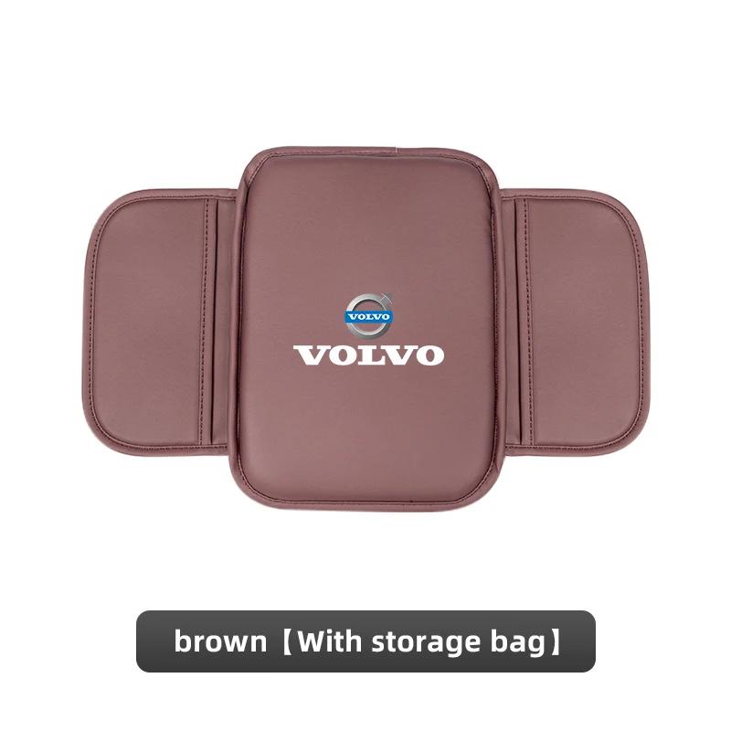 pcnrm10 Car Armrest Box Pad Leather Auto Armrest Mat Car Accessories For Volvo AWD V50 S60 XC60 S40 XC40 XC90 V60 S80 S90 V90 V70 T6 T8