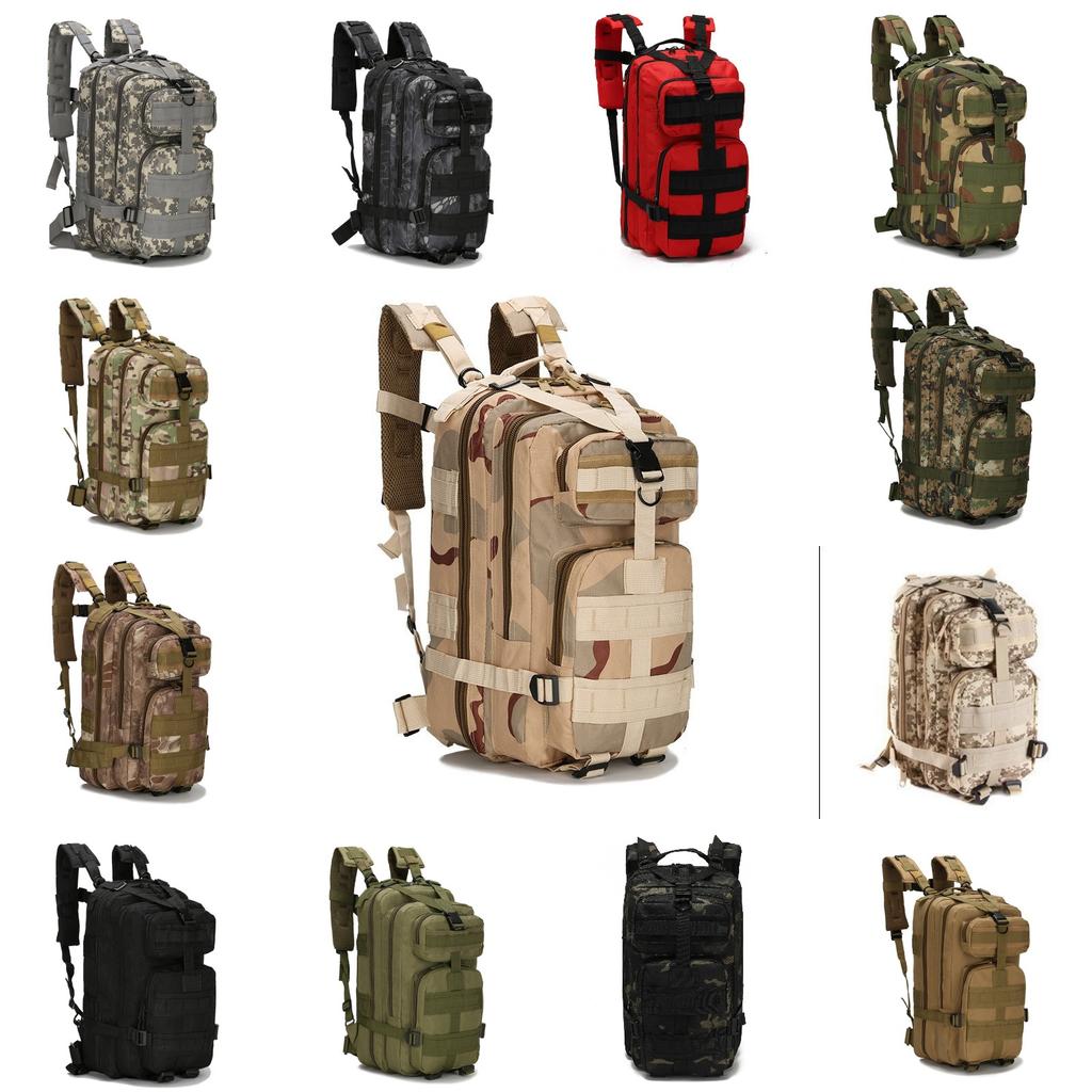 30L  Bag Outdoor Sports Mountaineering Bag Oxford Waterproof Camouflage 3p Backpack for Camping Travel 11 Color