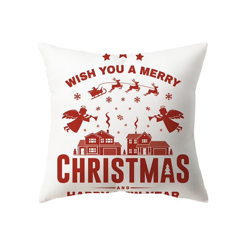 Рождественские украшения Рождественская тема Печатный узор Чехлы для подушек Домашняя гостиная Украшение дивана Подушка Наволочка
