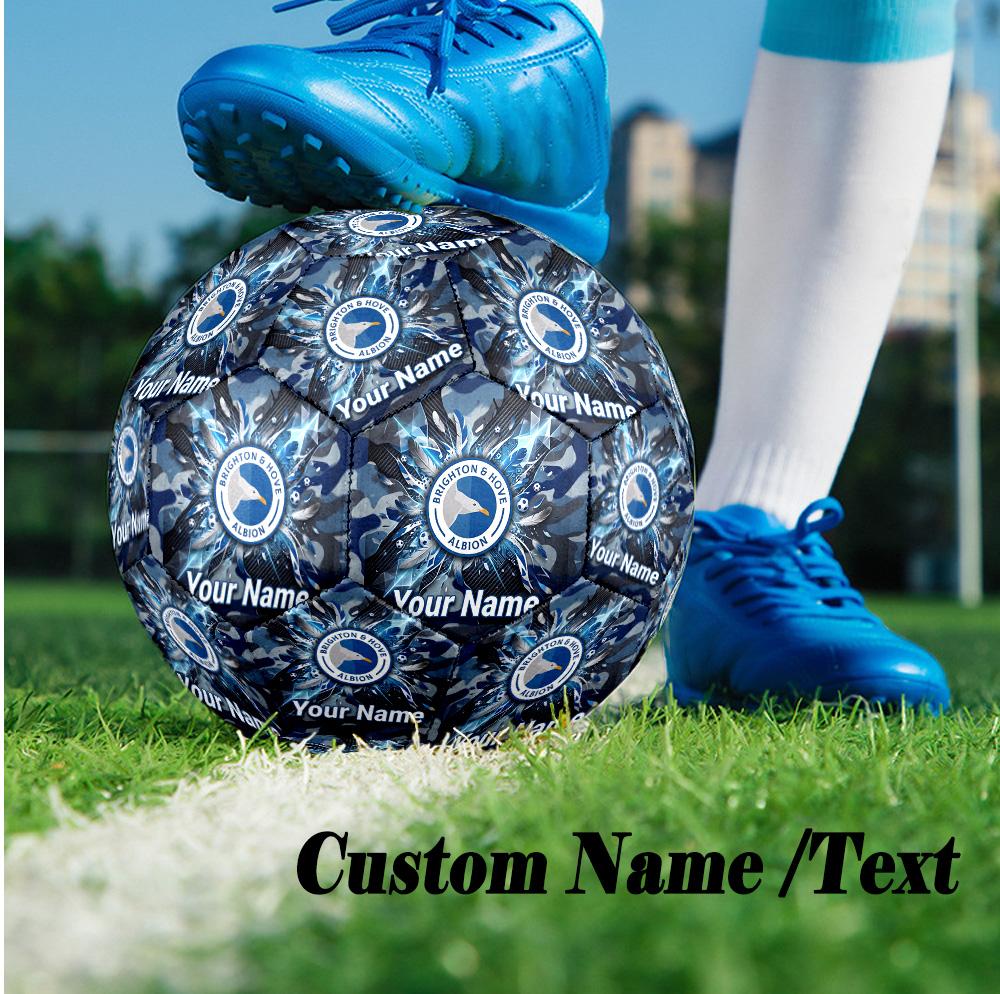 Size 5 Football Custom Name Text, Outdoor Training Soccer BallBrighton & Hove Albion Football