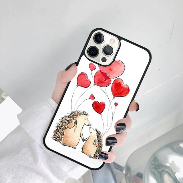 Чехол для телефона Ёжик и Воздушный шар Для iPhone 17 Air 15 Pro MAX 16 Plus 14 12 11 13 Coque