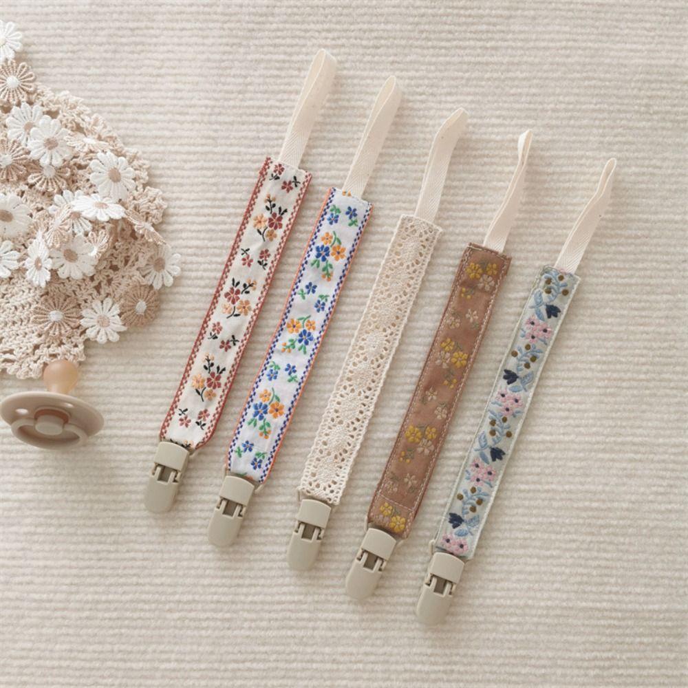 Регулируемый держатель для пустышки в этническом стиле, держатель для соски, клипсы, детская ткань, цепочка для пустышки для малышей